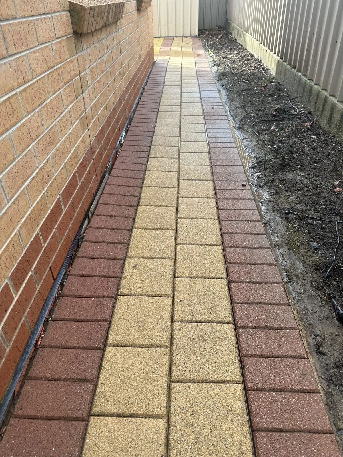 The same path after pressure cleaning